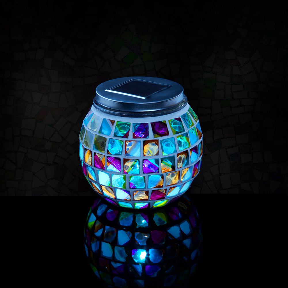 Solar Mosaic Pot-
